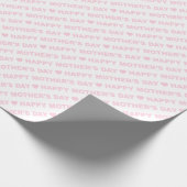 Fijne Moederdag Lichtroze op Wit Cadeaupapier (Hoek)