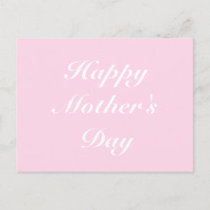 Fijne Moederdag lichtroze witte script elegant Briefkaart