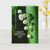 Fijne Moederdag Lily van de Valley Kaart (Gele Bloem)