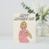 Fijne Moederdag Love Briefkaart (Staand voorkant)