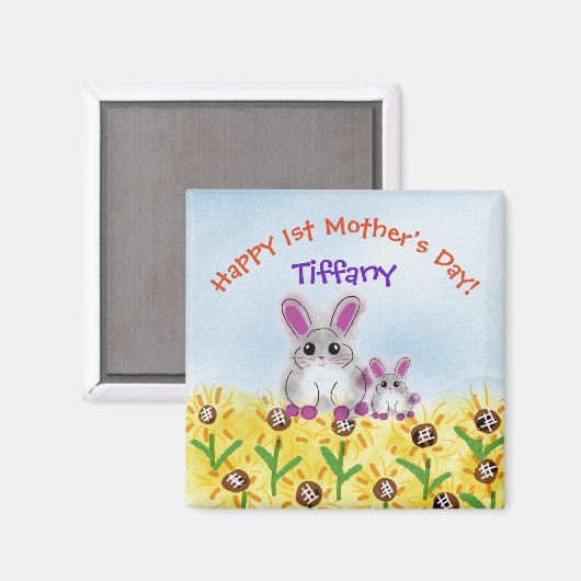 Fijne moederdag magneet (Voorkant / Achterkant)