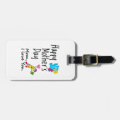 Fijne Moederdag. Mam, ik hou van je. Bagagelabel (Voorkant horizontaal)