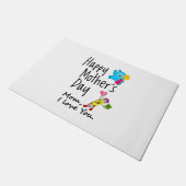 Fijne Moederdag. Mam, ik hou van je. Deurmat (Schuin)