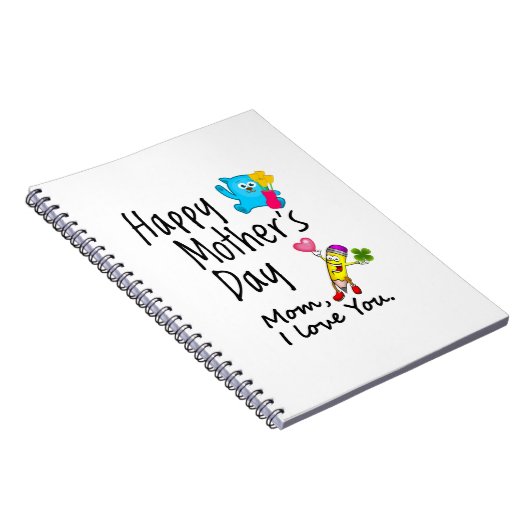 Fijne Moederdag. Mam, ik hou van je. Notitieboek (Rechterzijde)