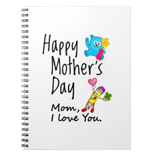 Fijne Moederdag. Mam, ik hou van je. Notitieboek (Voorkant)