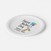 Fijne Moederdag. Mam, ik hou van je. Papieren Bordje (Gekanteld)