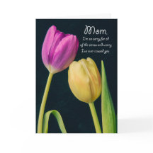 Fijne Moederdag Mam Oprechte Tulpen