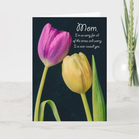 Fijne Moederdag Mama Echte Tulpen Feestdagen Kaart (Voorkant)
