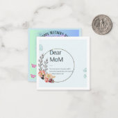 Fijne Moederdag, mama Notitiekaartje (Voorkant / Achterkant in situ)