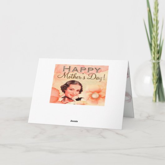 Fijne Moederdag met bloemen Kaart (Achterkant)