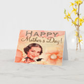 Fijne Moederdag met bloemen Kaart (Gele Bloem)