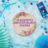 Fijne Moederdag met bloemen Papieren Bordje (Feest)