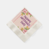 Fijne Moederdag met bloemen Servet (Hoek)