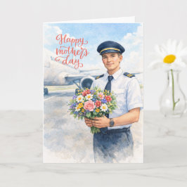 Fijne Moederdag met bloemen van Pilot Kaart