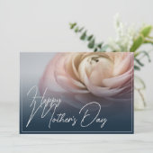 Fijne Moederdag met Grote Roze Roos (Staand voorkant)