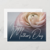 Fijne Moederdag met Grote Roze Roos Feestdagenkaart (Voorkant / Achterkant)