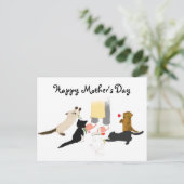Fijne Moederdag met Kat. Briefkaart (Staand voorkant)
