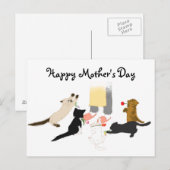 Fijne Moederdag met Kat. Briefkaart (Voorkant / Achterkant)