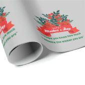 Fijne Moederdag met liefde en bloemen Cadeaupapier (Rol Hoek)