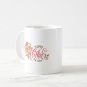 Fijne Moederdag met liefde en bloemen lente Koffiemok (Voorkant links)