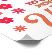 Fijne Moederdag met liefde en bloemen Poster (Hoek)