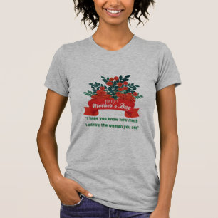 Fijne Moederdag met liefde en bloemen T-shirt