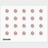 Fijne Moederdag met liefde Vierkante Sticker (Vel)