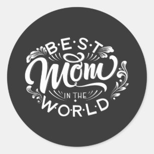 Fijne Moederdag met liefde voor beste moeder Ronde Sticker