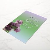 Fijne Moederdag met Sering Bloemen Folie Feestdagenkaart (Gedraaid)