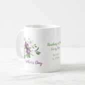Fijne Moederdag met Waterverf bloemen Koffiemok (Voorkant links)