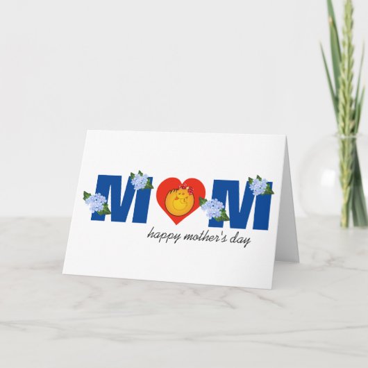 Fijne Moederdag, Moeder Wenskaart Kaart (Voorkant)
