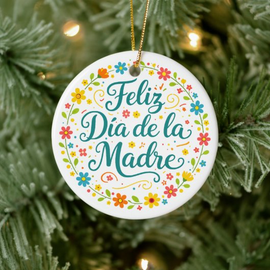 Fijne Moederdag Moederdag Calligrafie |  Keramisch Ornament (Boom)