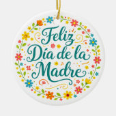 Fijne Moederdag Moederdag Calligrafie |  Keramisch Ornament (Voorkant)