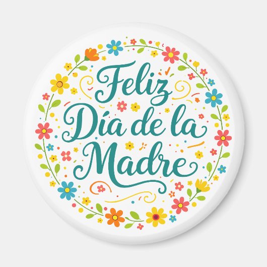 Fijne Moederdag Moederdag Calligrafie |  Magneet (Voorkant)