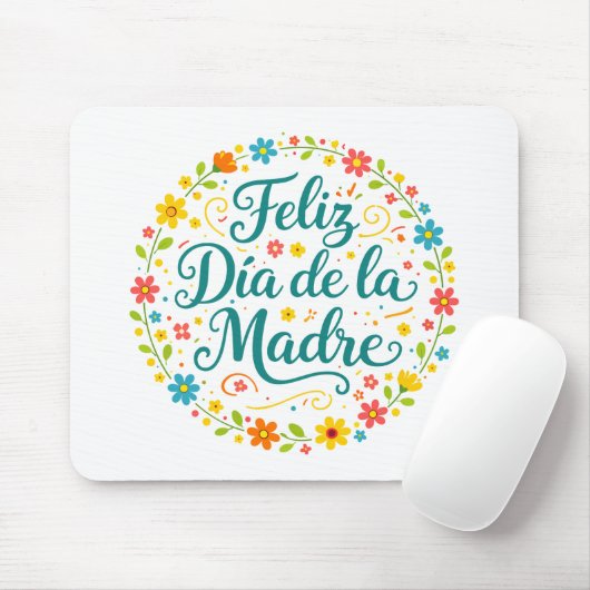 Fijne Moederdag Moederdag Calligrafie | Muismat (Met muis)