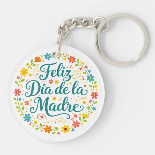 Fijne Moederdag Moederdag Calligrafie |  Sleutelhanger (Achterkant)