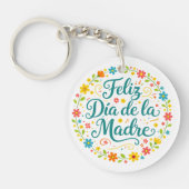 Fijne Moederdag Moederdag Calligrafie |  Sleutelhanger (Voorkant)