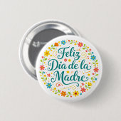 Fijne Moederdag Moederdag Calligraphy | Ronde Button 5,7 Cm (Voorkant /achterkant)