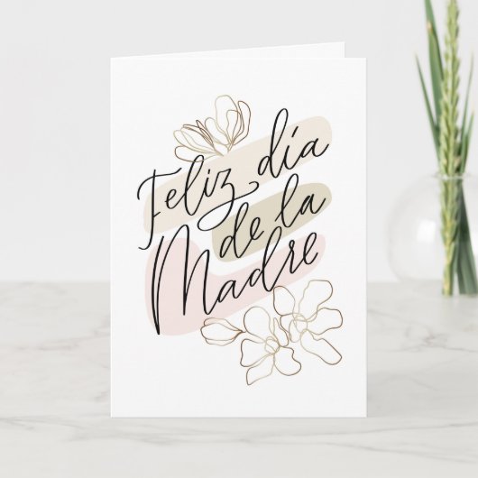 Fijne Moederdag Moederdag Spaanse kaart (Voorkant)