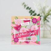 Fijne Moederdag Mooie Bloemen Kaart (Staand voorkant)