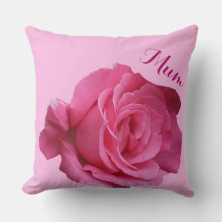 Fijne Moederdag mooie roze roos bloemige vintage Kussen