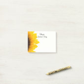 Fijne Moederdag, mooie zonnebloem ontwerp Post-it® Notes (Op bureau)