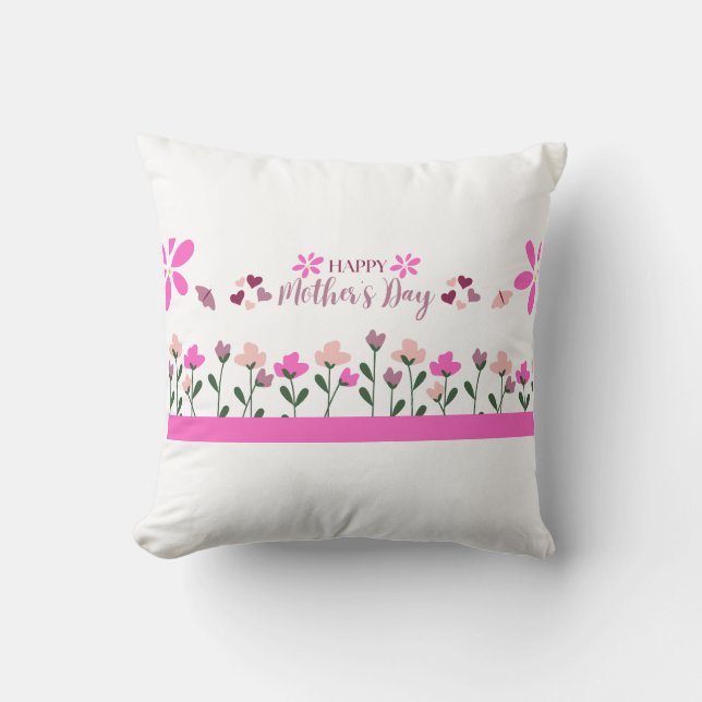 Fijne Moederdag multi Kleur Design Worp Kussen (Voorkant)