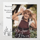 Fijne Moederdag, nana, oma eenvoudig 1 foto  Feestdagenkaart (Voorkant / Achterkant)