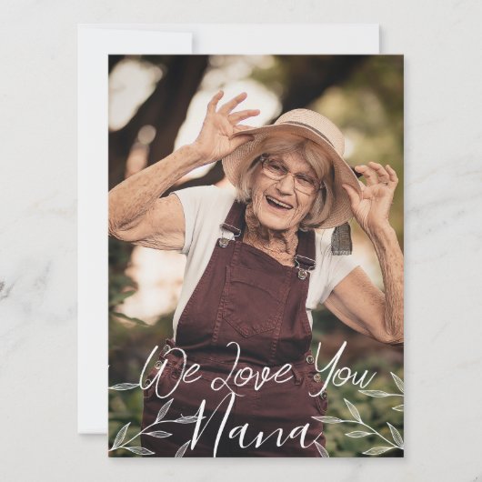 Fijne Moederdag, nana, oma eenvoudig 1 foto  Feestdagenkaart (Voorkant)