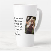 Fijne Moederdag, nana, oma eenvoudige foto  Latte Mok (Rechterhoek)