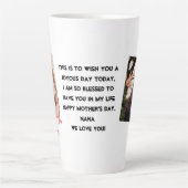 Fijne Moederdag, nana, oma eenvoudige foto  Latte Mok (Voorkant)