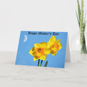 Fijne Moederdag Narcissen Gouden Medaille bloemen  Kaart