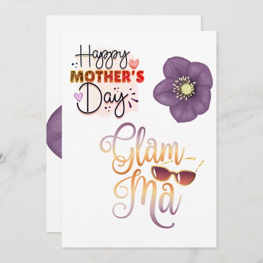 Fijne Moederdag oma Feestdagenkaart (Voorkant / Achterkant)