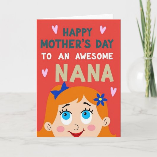 Fijne Moederdag Oma Kaart (Voorkant)